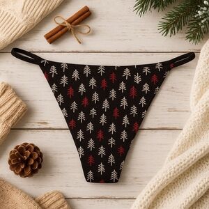 Victoria's Secret Christmas Trees V String Panty M